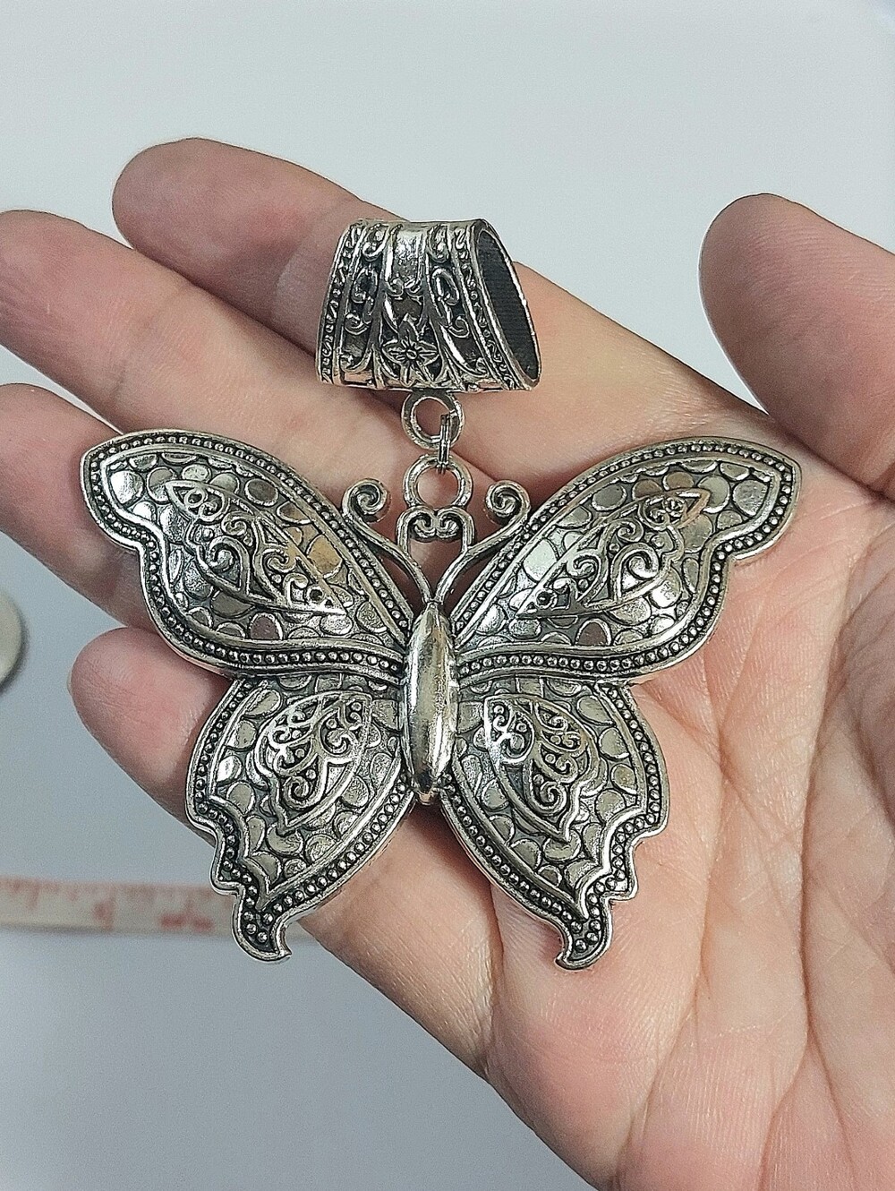 Butterfly Pendant -  Bohamian Style Scarf Slide Pendant Charm Womens Jewelry